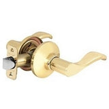 Master Lock WL0403BOX | Door Lock, Keyed Different, Wave Lever, 6-Way Adjustable Backset, Polished Brass, for Passage, 8 each per Box