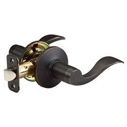 Master Lock WL0412P | Door Lock, Keyed Different, Wave Lever, 6-Way Adjustable Backset, for Passage, Aged Bronze, 2 each per Retail Pack