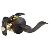 Master Lock WL0412P | Door Lock, Keyed Different, Wave Lever, 6-Way Adjustable Backset, for Passage, Aged Bronze, 2 each per Retail Pack