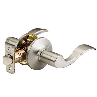 Master Lock WL0415 | Wave Lever Door Handle Lockset, Satin Nickel, 6-Way Adjustable Latch