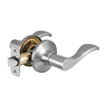 Master Lock WL0415BOX | Door Lock, Keyed Different, Wave Lever, 6-Way Adjustable Backset, Satin Nickel, for Passage, 8 each per Box