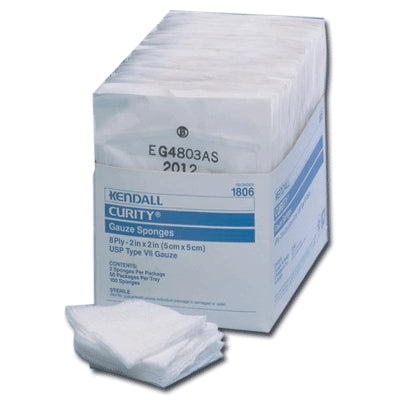 Mckesson Medical Surgical Inc KC1806 | Sterile Cotton Gauze Sponges, 8-Ply, 2 in. x 2 in., 100/Bag