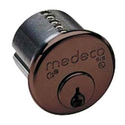 Medeco 100200-T-13-FM-N-Z02 | Key, 100200 Series, T Profile, Satin Chrome (13), FM Function, No Control Key, Z02 Cut