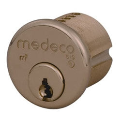 Medeco 100100-T-13-DL-Q-Z02 | Security Cylinder Lock, Mortise, Medeco3, DL Keyway, 1", 5-Pin