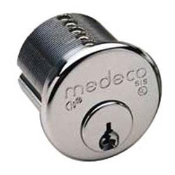 Medeco 100200-T-26-FH-S-Z02 | Key, 100200 Series, T Profile, Bright Chrome (26), FH Function, Single Keyed, Z02 Code