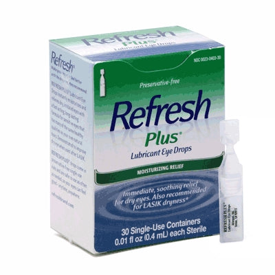 Medique Products 23672 | Medique Refresh Plus Lubricant Eye Drops, 30 Droppers/Box