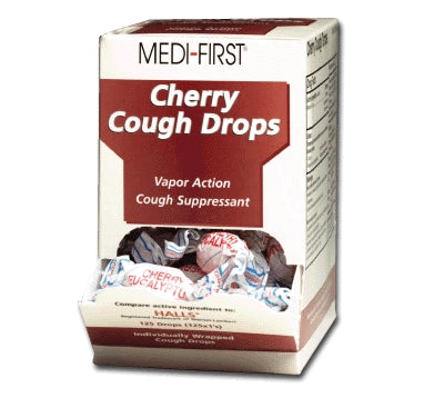 Medique Products 81525 | Medi-First Cherry Cough Drops, 125 Drops