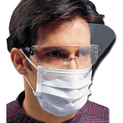 Medline Industries NON27410EL | Biohazard Face Shield, Ear Loop, Blue, 25/Box