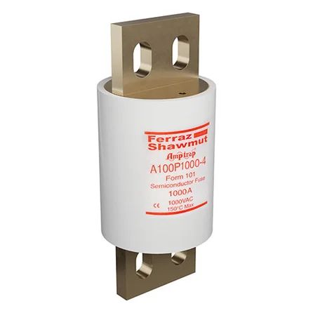 Mersen A100P1000-4 | High Speed Fuse Amp-Trap A100P 1000VAC 750VDC 1000A Bolted Blade