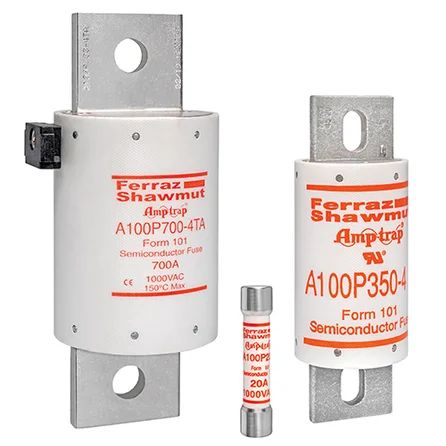 Mersen A100P1200-4TI | High Speed Fuse Amp-Trap A100P 1000VAC 750VDC 1200A Bolted Blade TI Indicator