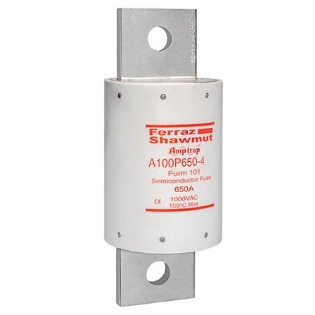 Mersen A100P650-4 | High Speed Fuse Amp-Trap A100P 1000VAC 750VDC 650A Bolted Blade
