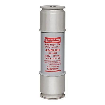 Mersen A240R12R | Back-Up R-Rated Medium Voltage Fuse 2400VAC 12R Mounting: Ferrule Visual Indicator Amp-Trap