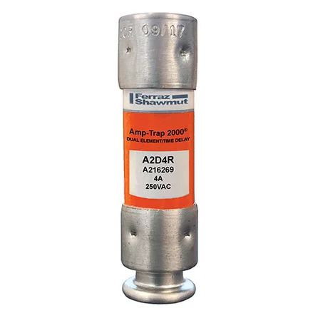 Mersen A2D4R | Fuse A2D-R - Class RK1 - Time-Delay 250VAC 250VDC 4A Ferrule Amp-Trap 2000