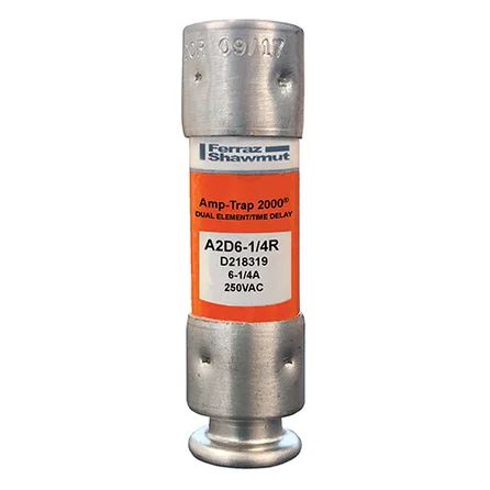 Mersen A2D6-1/4R | Fuse A2D-R - Class RK1 - Time-Delay 250VAC 250VDC 6.25A Ferrule Amp-Trap 2000