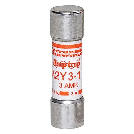 Mersen A2Y3-1 | Fuse A2Y 250VAC 500VDC 3A Type 1 Ferrule Amp-Trap