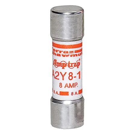 Mersen A2Y8-1 | Fuse A2Y 250VAC 500VDC 8A Type 1 Ferrule Amp-Trap