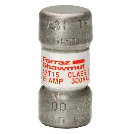 Mersen A3T15 | Fuse A3T - Class T - Fast-Acting 300VAC 160VDC 15A Ferrule Amp-Trap