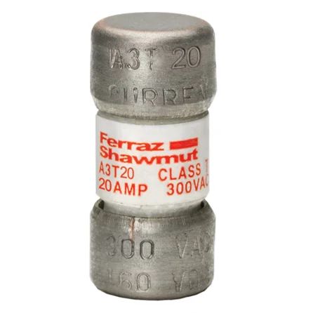 Mersen A3T20 | Fuse A3T - Class T - Fast-Acting 300VAC 160VDC 20A Ferrule Amp-Trap