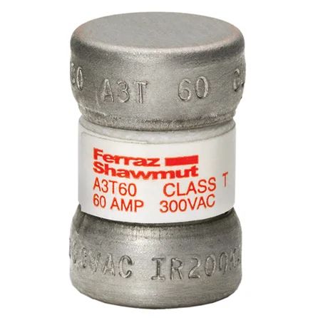 Mersen A3T60 | Fuse A3T - Class T - Fast-Acting 300VAC 160VDC 60A Ferrule Amp-Trap