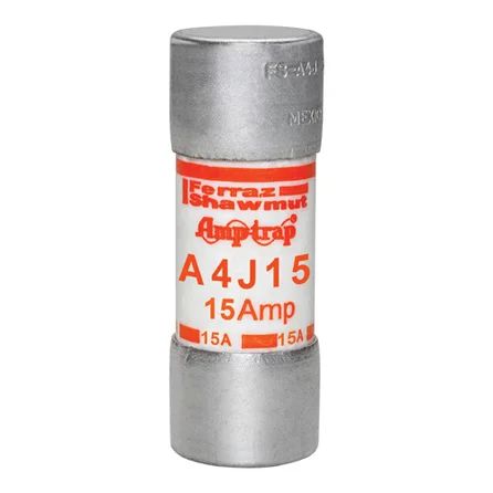Mersen A4J15 | Fuse A4J - Class J - Fast-Acting 600VAC 300VDC 15A Ferrule Amp-Trap