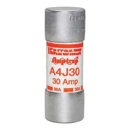 Mersen A4J30 | Fuse A4J - Class J - Fast-Acting 600VAC 300VDC 30A Ferrule Amp-Trap