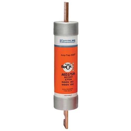 Mersen A6D175R | Fuse A6D-R - Class RK1 - Time-Delay 600VAC 600VDC 175A Blade SmartSpot Amp-Trap 2000