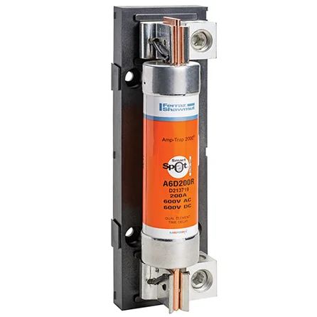 Mersen A6D200R | Fuse A6D-R - Class RK1 - Time-Delay 600VAC 600VDC 200A Blade SmartSpot Amp-Trap 2000