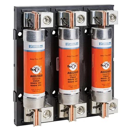 Mersen A6D200R | Fuse A6D-R - Class RK1 - Time-Delay 600VAC 600VDC 200A Blade SmartSpot Amp-Trap 2000