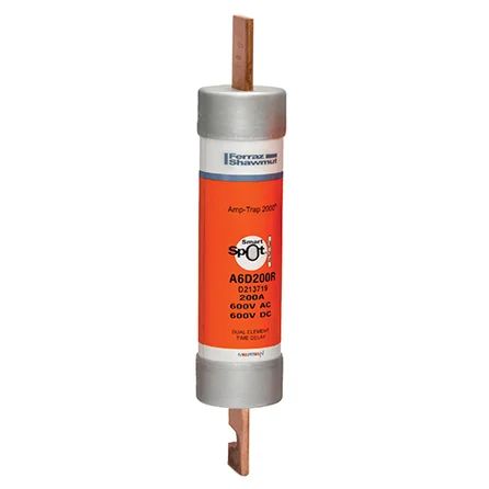 Mersen A6D200R | Fuse A6D-R - Class RK1 - Time-Delay 600VAC 600VDC 200A Blade SmartSpot Amp-Trap 2000