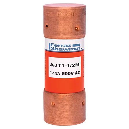 Mersen AJT1-1/2N | Fuse AJT - Class J - Time-delay 600VAC 500VDC 1.5A Ferrule Amp-Trap 2000