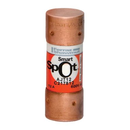 Mersen AJT12 | Fuse AJT - Class J - Time-delay 600VAC 500VDC 12A Ferrule SmartSpot Amp-Trap 2000