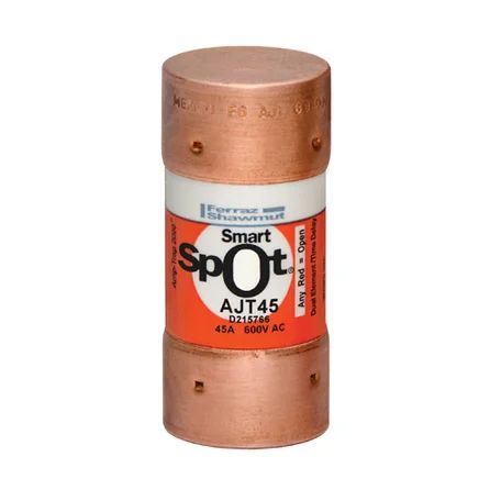Mersen AJT45 | Fuse AJT - Class J - Time-delay 600VAC 400VDC 45A Ferrule SmartSpot Amp-Trap 2000