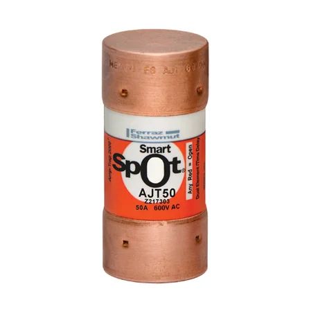Mersen AJT50 | Fuse AJT - Class J - Time-delay 600VAC 400VDC 50A Ferrule SmartSpot Amp-Trap 2000