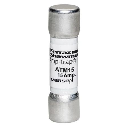 Mersen ATM15 | Fuse ATM - Midget - Fast-Acting 600VAC 600VDC 15A Ferrule Amp-Trap