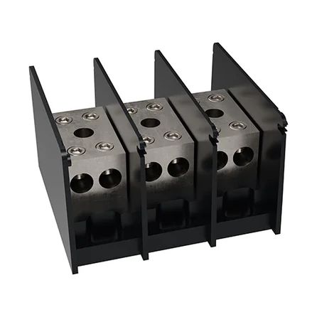 Mersen MPDB67523 | Open-Style PDB UL 1953 1000V 360A Tin-plated Aluminum - 460A 3-Pole 2 - 2 openings; 4/0-#6 --- 4/0-#6 Box to Box