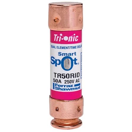 Mersen TR50RID | Fuse TR-R - Class RK5 - Time-Delay 250VAC 250VDC 50A Ferrule SmartSpot Tri-Onic