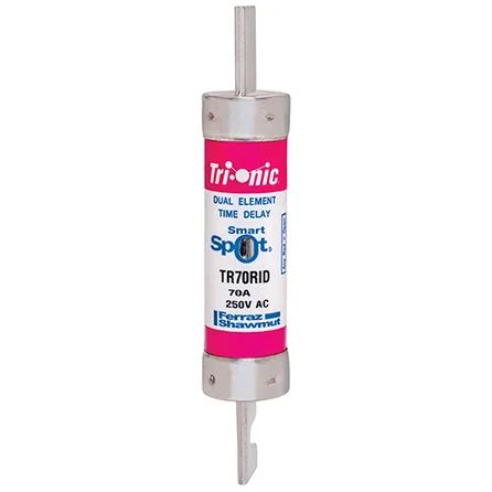 Mersen TR70RID | Fuse TR-R - Class RK5 - Time-Delay 250VAC 250VDC 70A Blade SmartSpot Tri-Onic