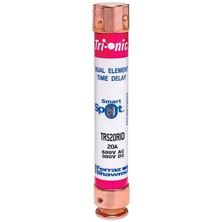 Mersen TRS20RID | Fuse TRS-R - Class RK5 - Time-Delay 600VAC 300VDC 20A Ferrule SmartSpot Tri-Onic