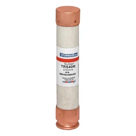 Mersen TRS40R | Fuse TRS-R - Class RK5 - Time-Delay 600VAC 300VDC 40A Ferrule Tri-Onic