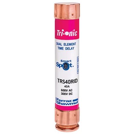 Mersen TRS40RID | Fuse TRS-R - Class RK5 - Time-Delay 600VAC 300VDC 40A Ferrule SmartSpot Tri-Onic