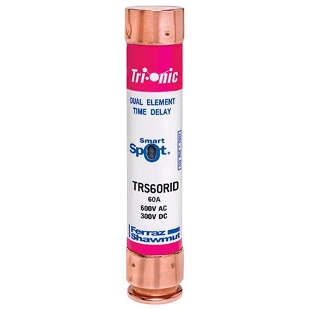Mersen TRS60RID | Fuse TRS-R - Class RK5 - Time-Delay 600VAC 300VDC 60A Ferrule SmartSpot Tri-Onic