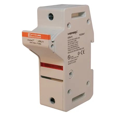 Mersen US6J1I | Fuse Holder UltraSafe™ 600VAC 600VDC Class J 60A 1-Pole LED Pressure Plate IP65