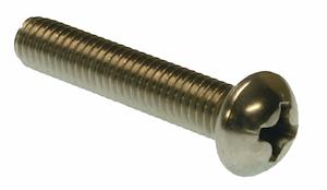 Metallics Inc JSRM43 | Machine Screw, Imperial, Round Head, 1/2-13, Coarse Thread, Right Hand Thread, Slotted Drive