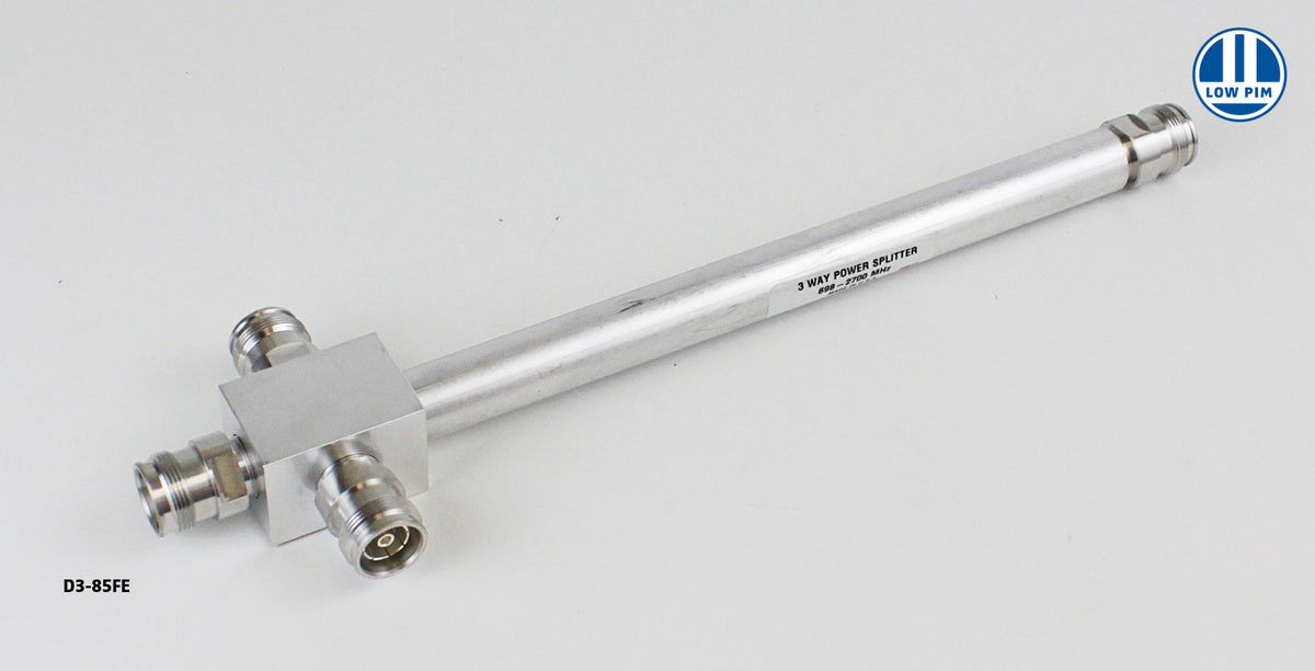 Microlab/FXR D3-85FE | 3-Way Reactive RF Power Splitter, 694–2700 MHz, 500 W, ?161 dBc, 4.3-10, IP67