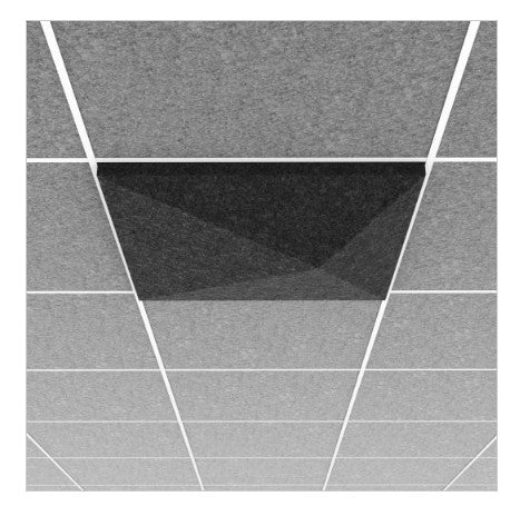 Middle Atlantic AUO22PK1G1SLG | Ori Acoustic Ceiling Tile in Silver Gray, Peak 1, 15/16" Layin