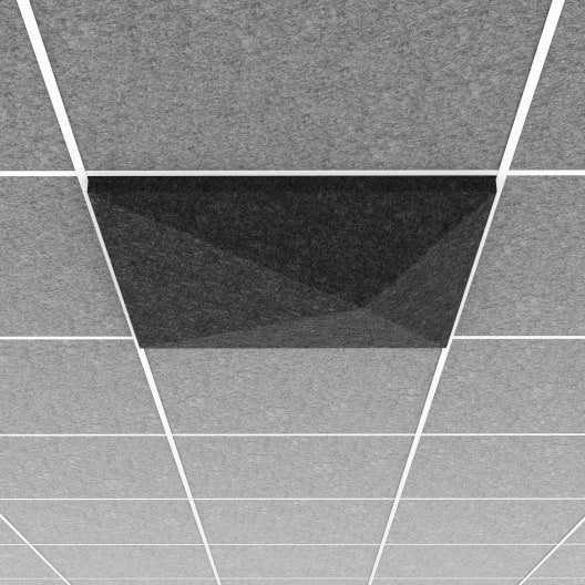 Middle Atlantic AUO22PK1G2CHG | Ori Acoustic Ceiling Tile in Charcoal Gray, Peak 1, 9/16" Layin