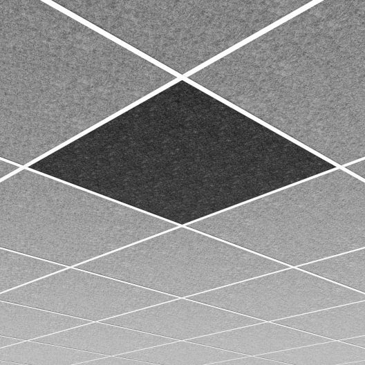 Middle Atlantic AUO22PLNG1CHG | Ori Acoustic Ceiling Tile in Charcoal Gray, Plain Profile, 15/16" Layin