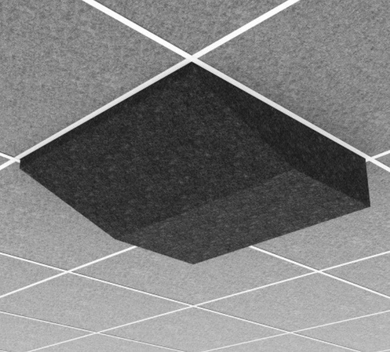 Middle Atlantic AUO22PT1G1SLG | Ori Acoustic Ceiling Tile in Silver Gray, Plateau 1, 15/16" Layin