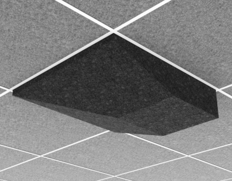 Middle Atlantic AUO22PT2G2SLG | Ori Acoustic Ceiling Tile in Silver Gray, Plateau 2, 9/16" Layin