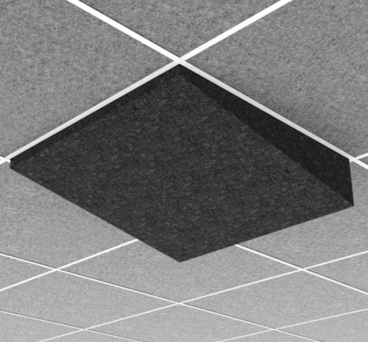 Middle Atlantic AUO22SS1G1SLG | Ori Acoustic Ceiling Tile in Silver Gray, Simple Slope 1, 15/16" Layin